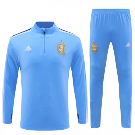 Argentina Trænings Sweatshirt Dragt 2023-24 Blå Kvart-Zip Argentina Trænings Sweatshirt Dragt 2023-24 Blå Kvart-Zip